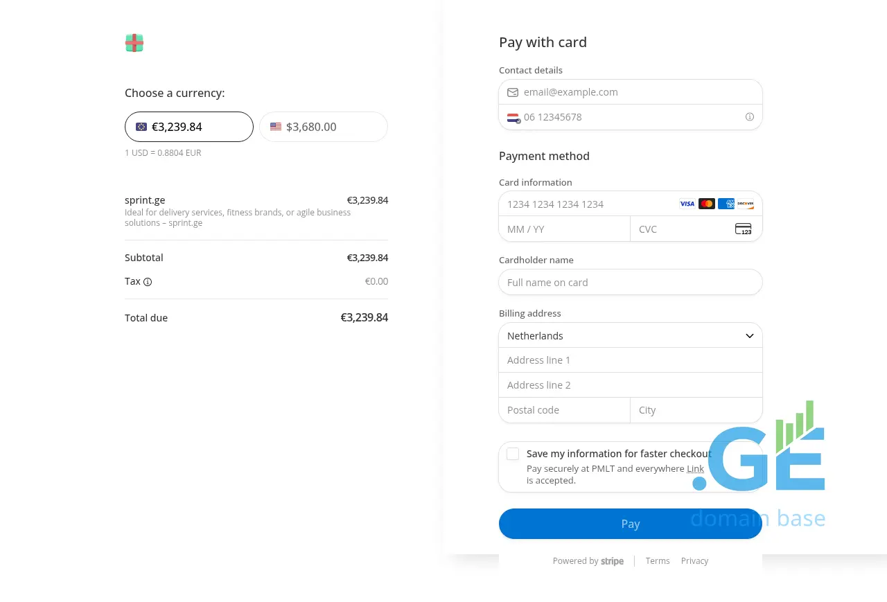 Screenshot of the site sprint.ge