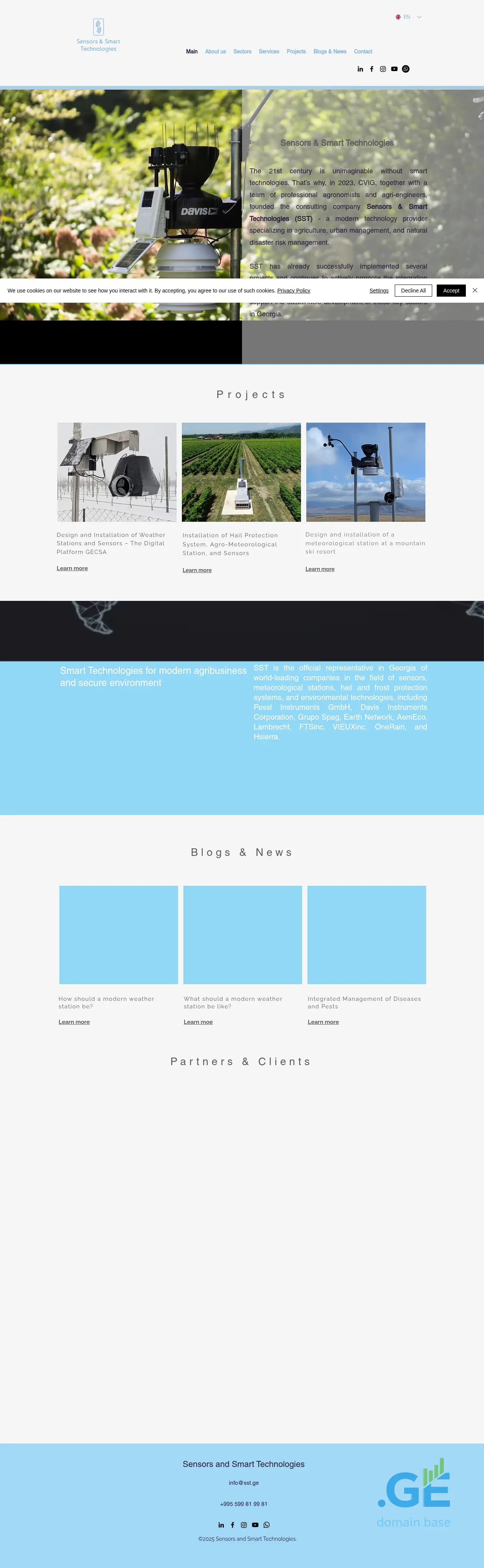 Screenshot of the site sst.ge