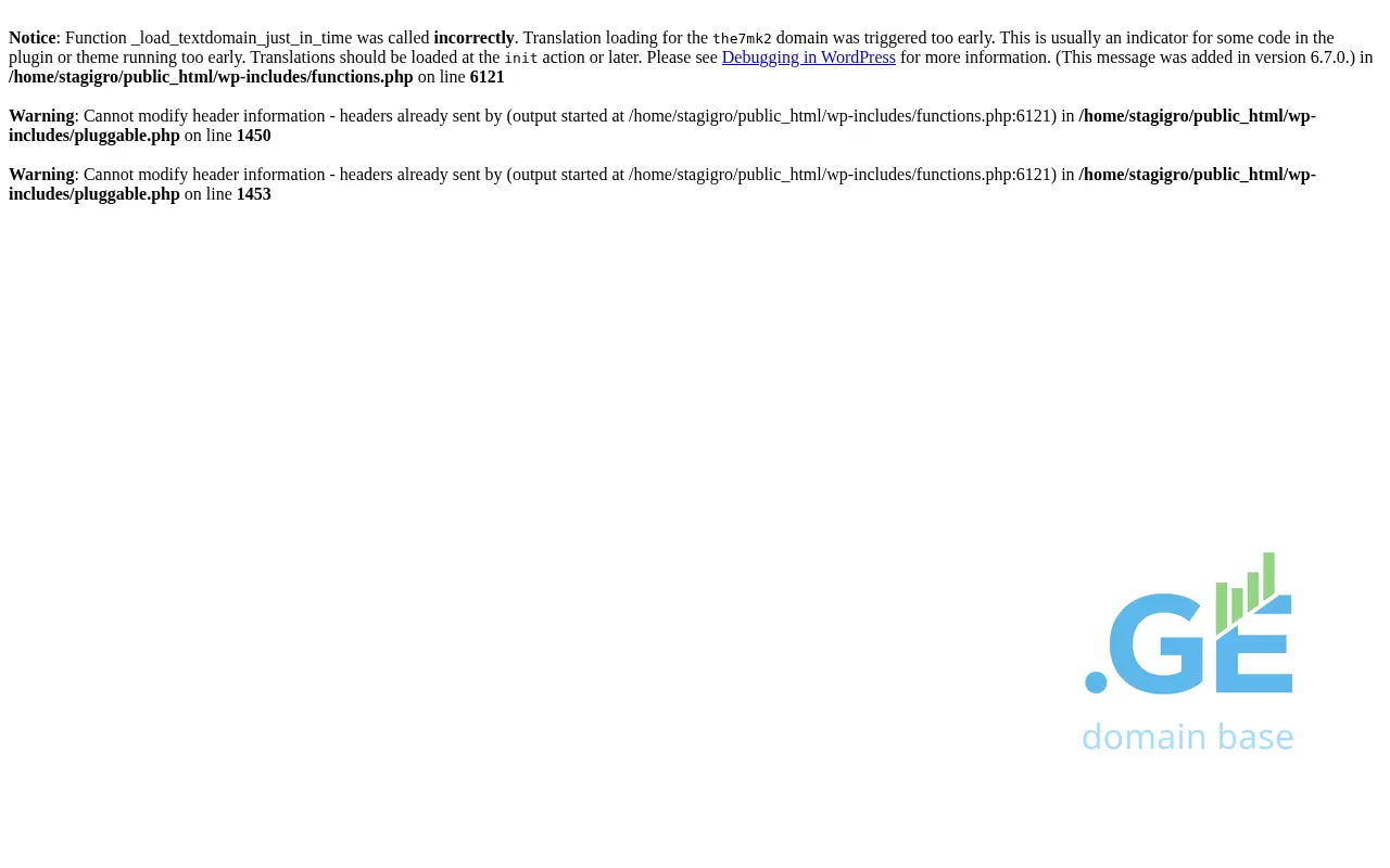 Screenshot of the site stagigroup.ge