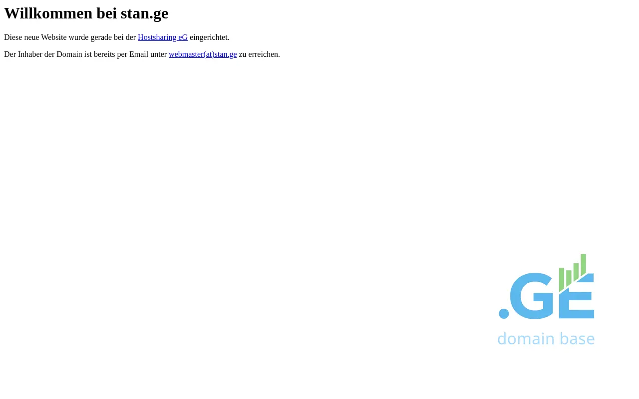 Screenshot of the site stan.ge