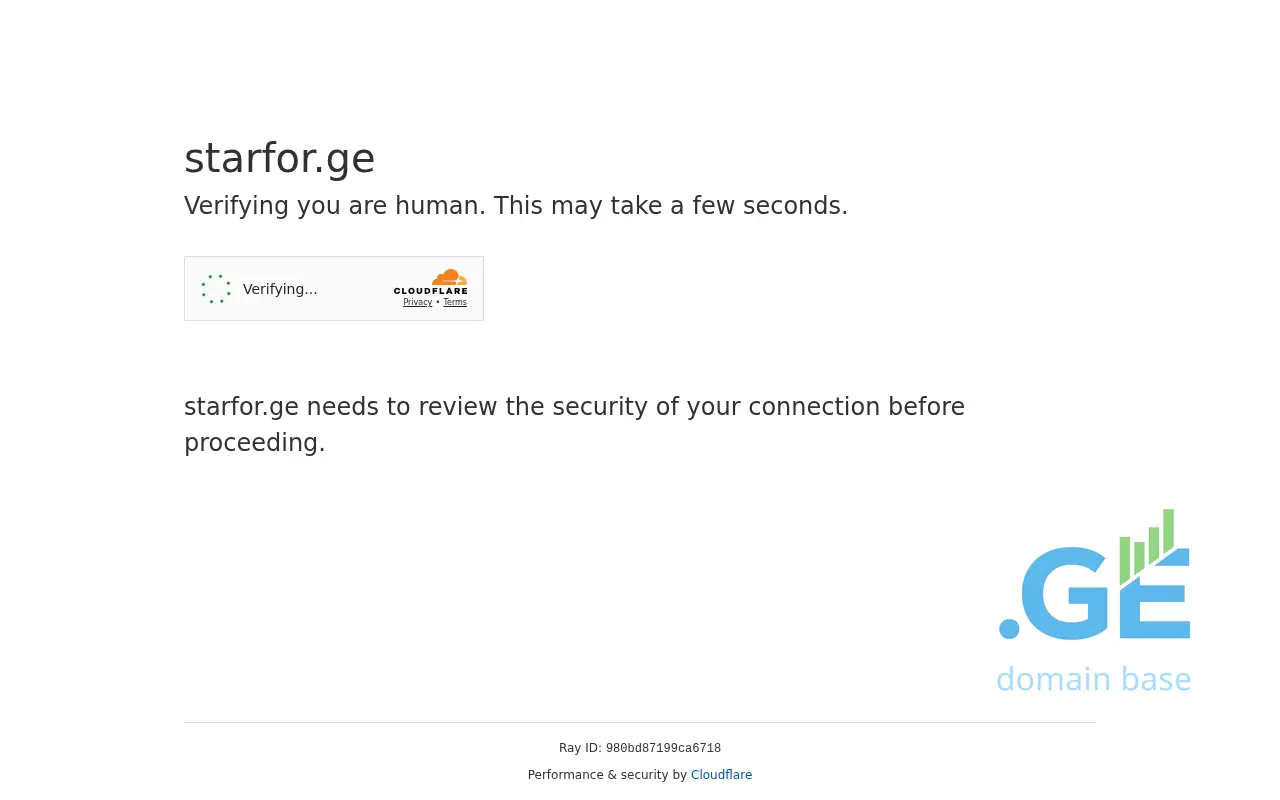 Screenshot of the site starfor.ge