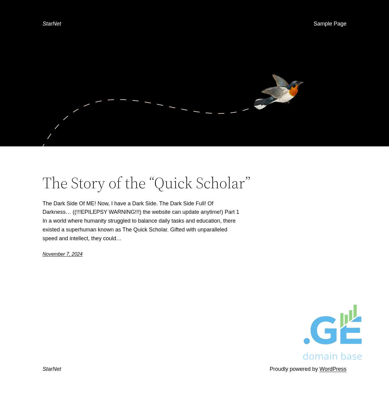 Screenshot of the site starnet.ge
