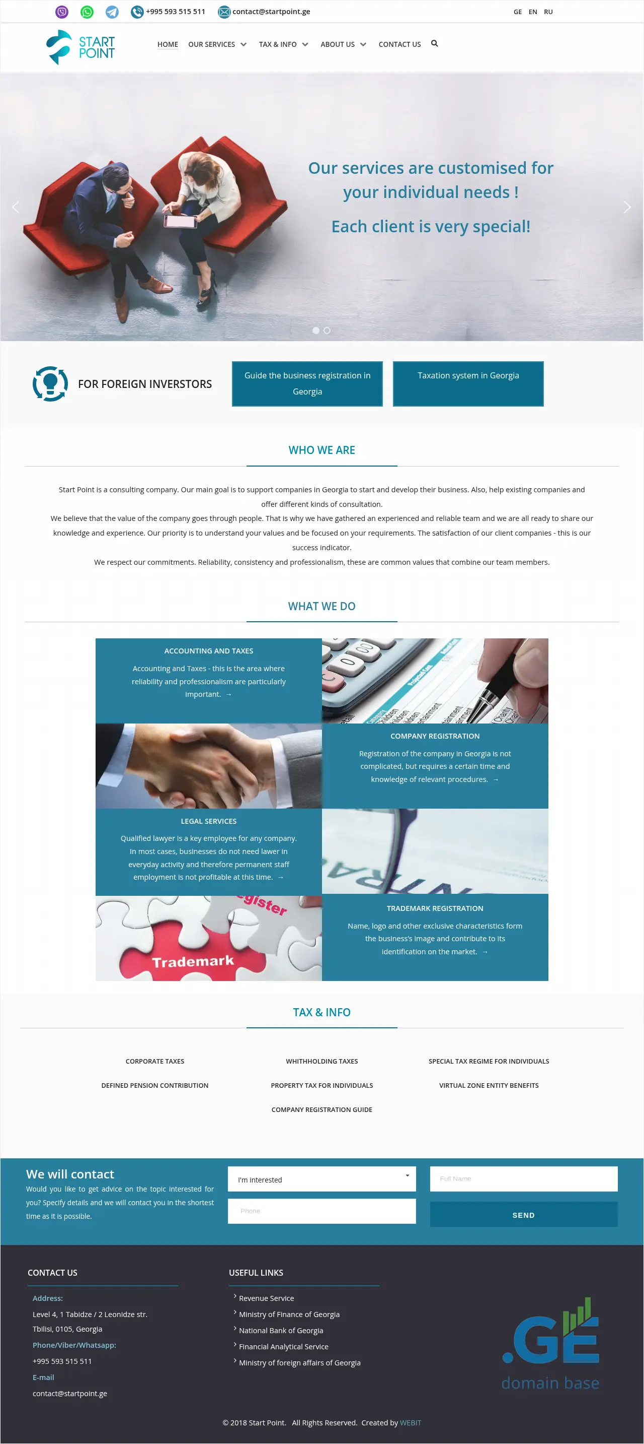 Screenshot of the site startpoint.ge