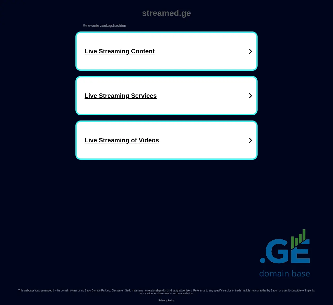 Screenshot of the site streamed.ge