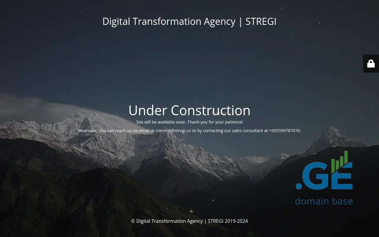 Screenshot of the site stregi.ge