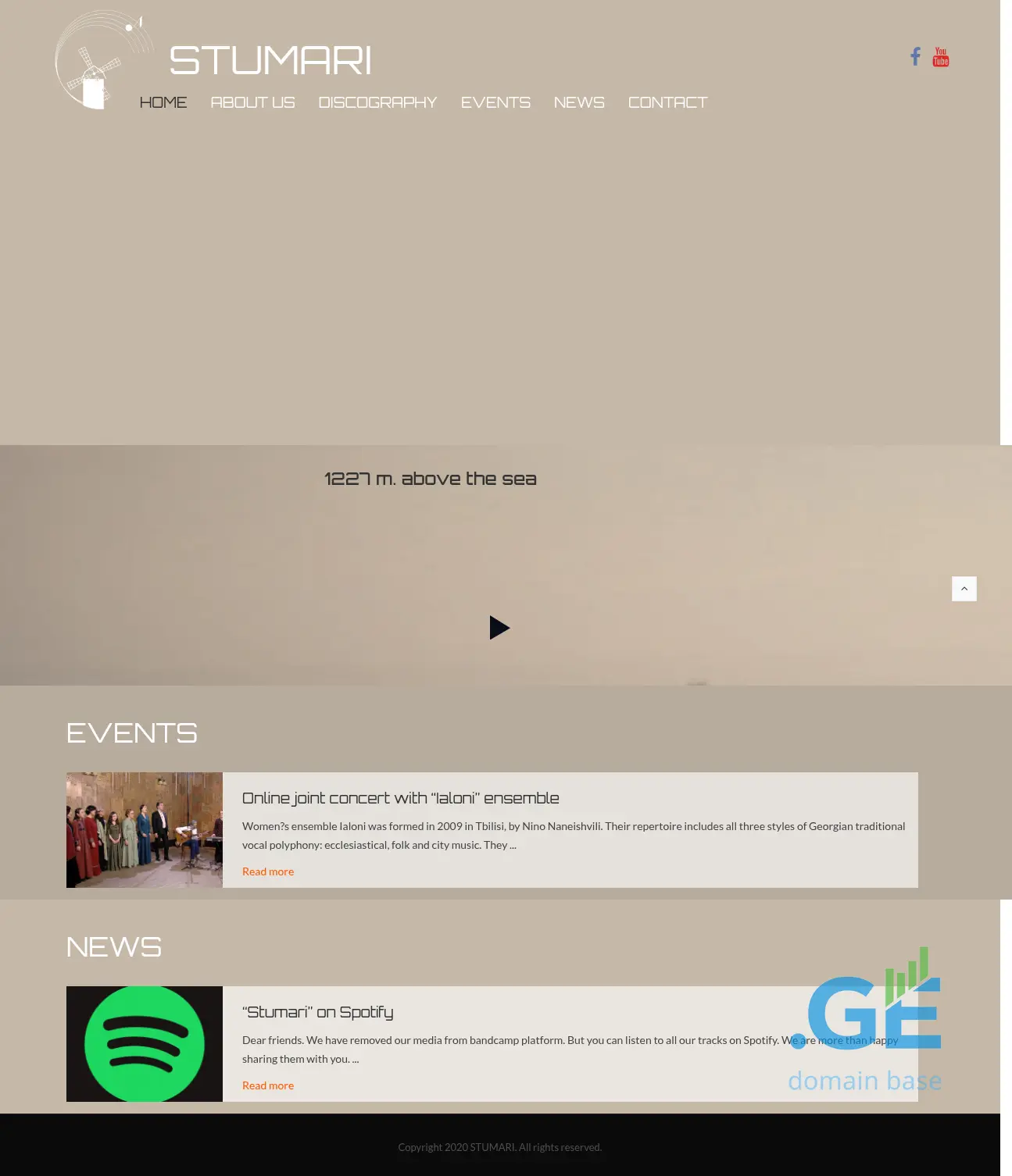 Screenshot of the site stumari.ge