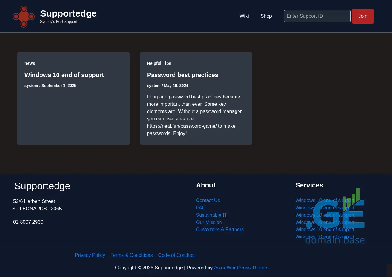 Screenshot of the site supported.ge