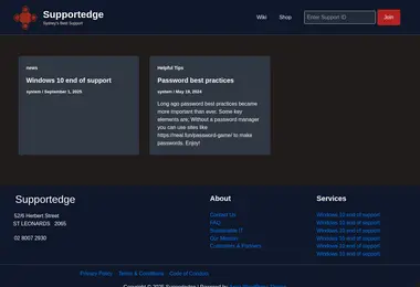 Screenshot of supported.ge