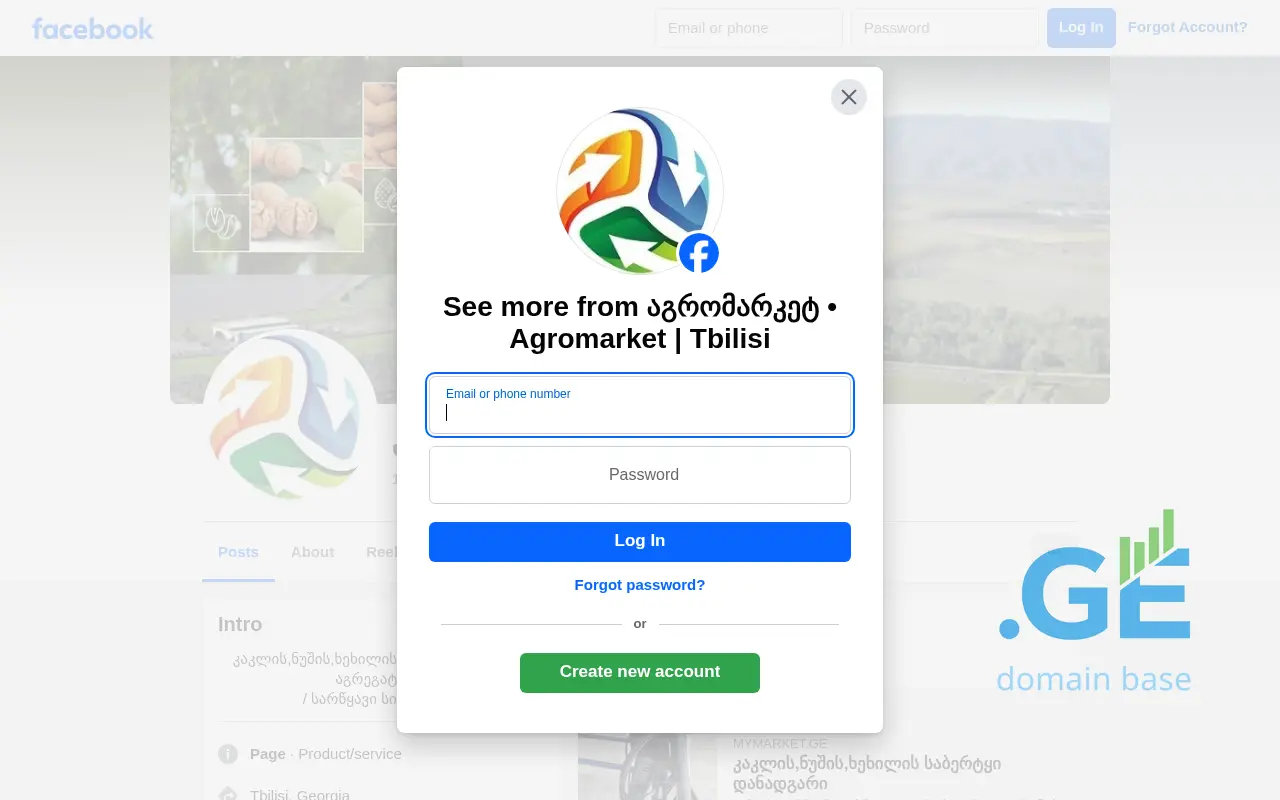 Screenshot of the site tarsa.ge