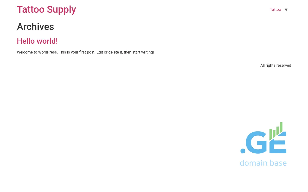 Screenshot of the site tattooshop.ge