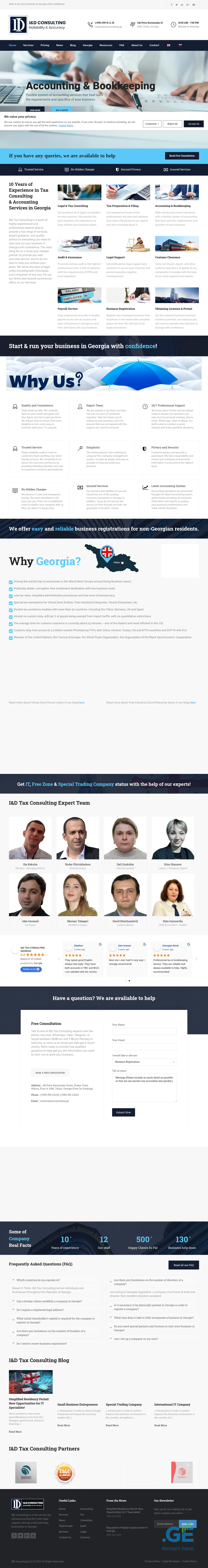 Screenshot of the site taxconsulting.ge