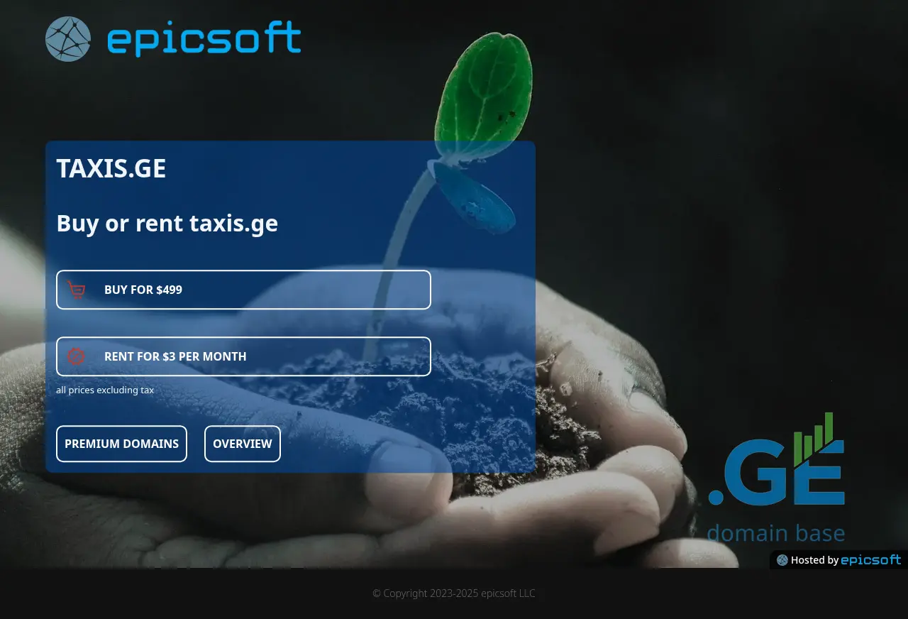 Screenshot of the site taxis.ge