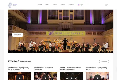 Screenshot of tbilisiyouthorchestra.ge