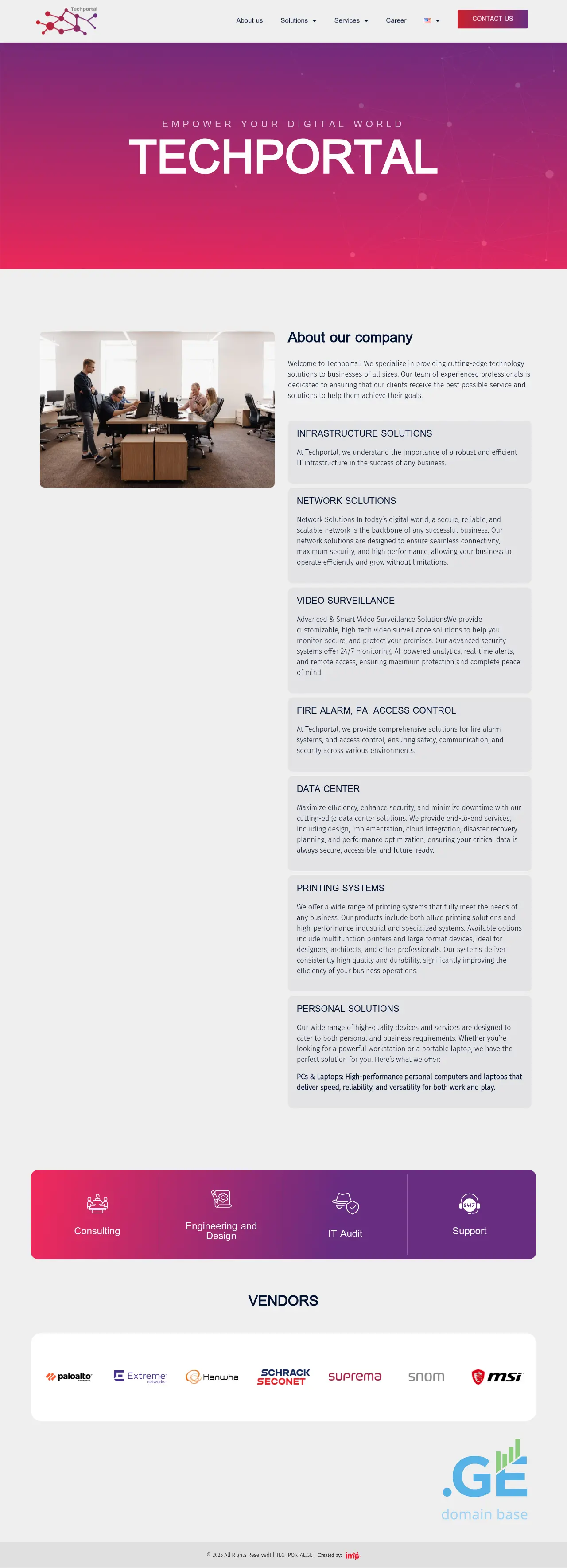 Screenshot of the site techportal.ge