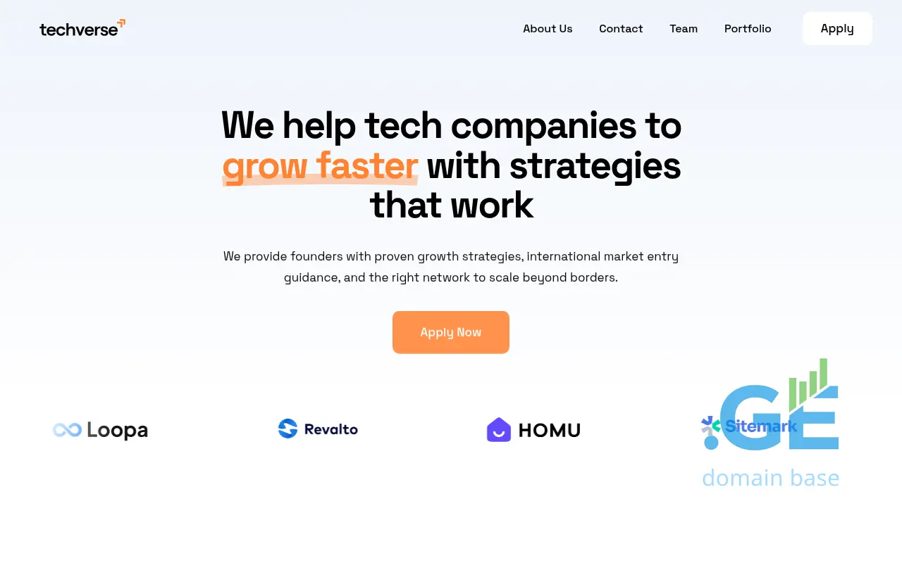 Screenshot of the site techverse.ge