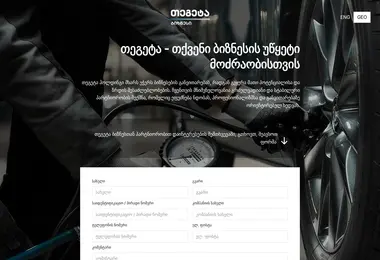 Screenshot of tegetabusiness.ge