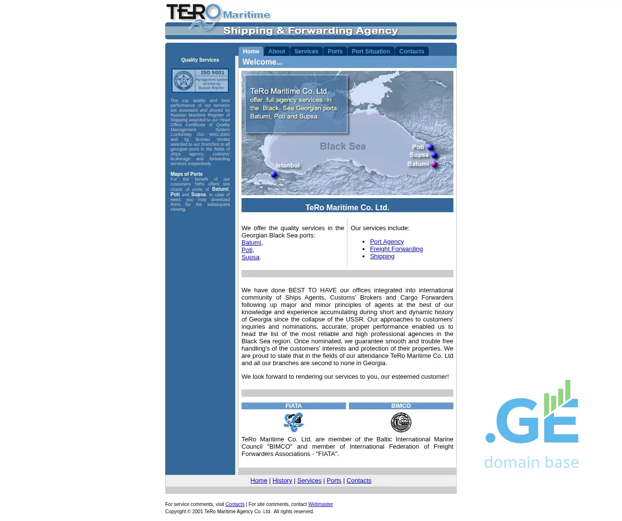 Screenshot of the site tero.ge