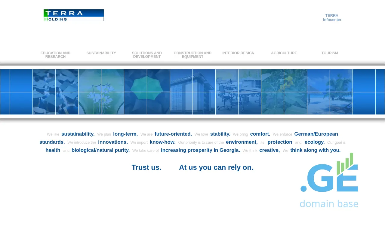 Screenshot of the site terra.ge