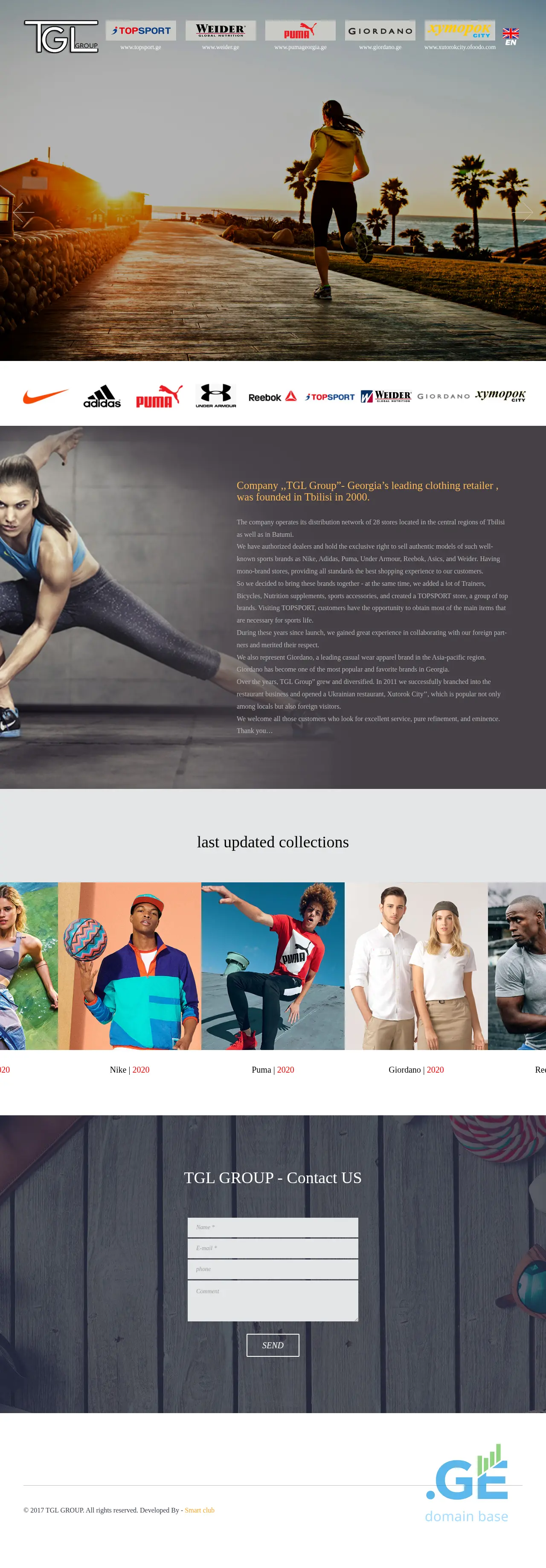 Screenshot of the site tgl.ge