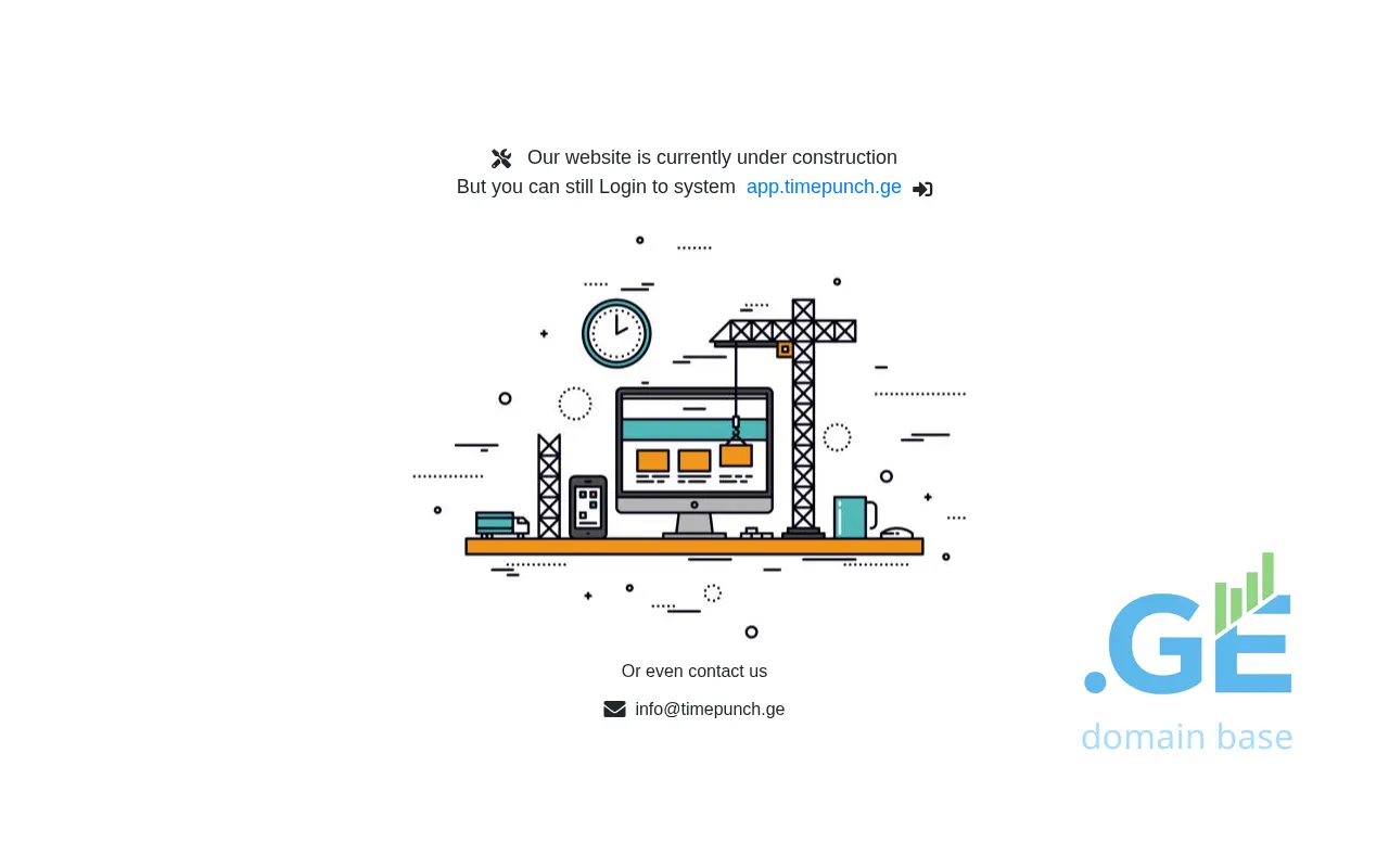 Screenshot of the site timepunch.ge