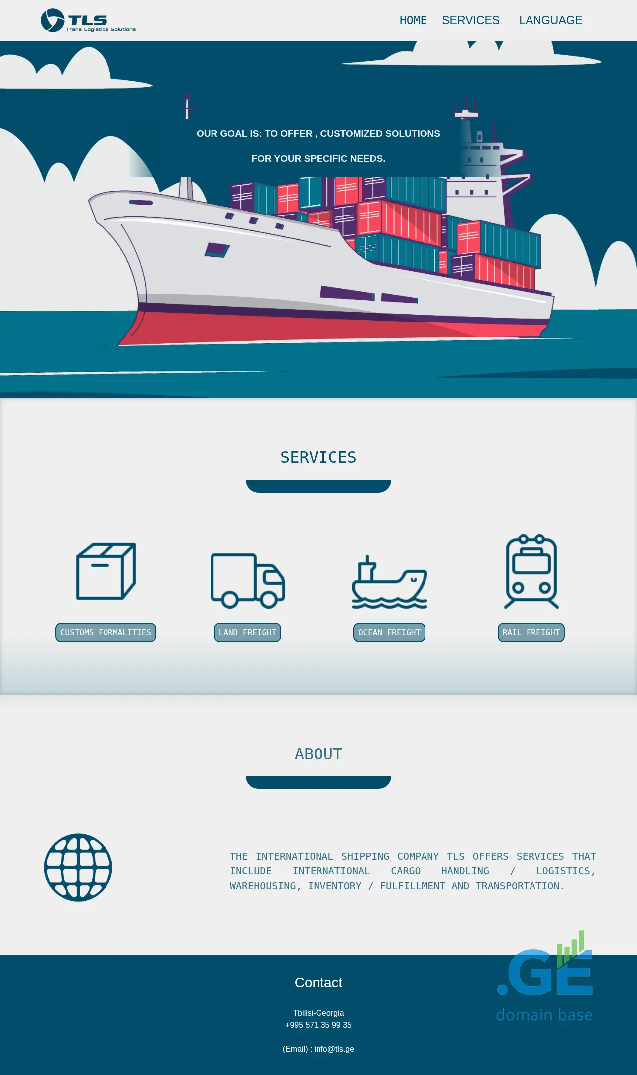 Screenshot of the site tls.ge