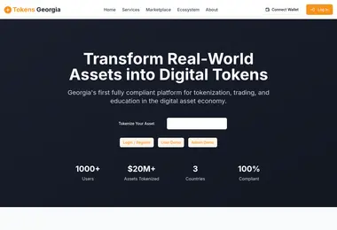 Screenshot of tokens.ge