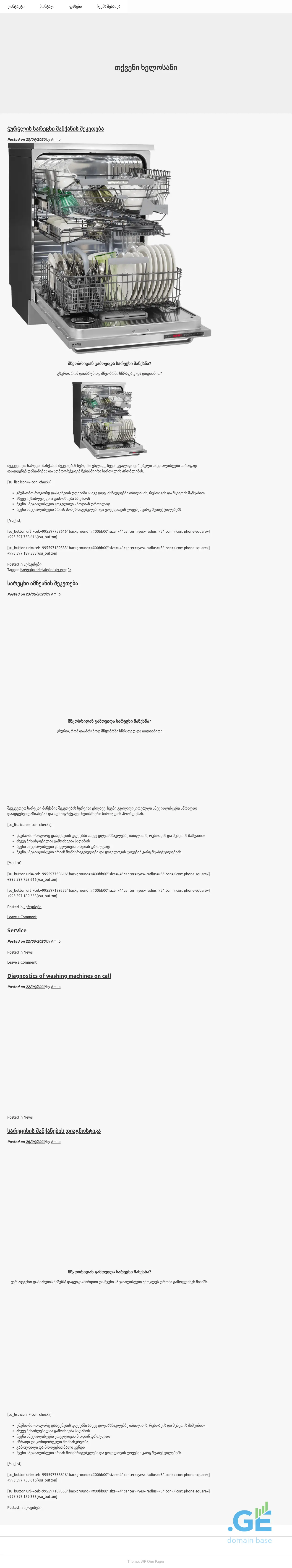 Screenshot of the site tqvenixelosani.ge