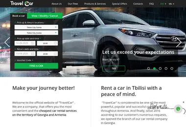 Screenshot of travelcar.ge