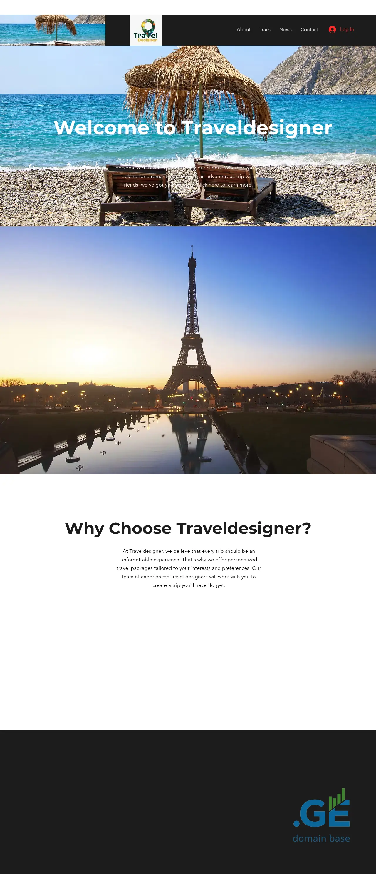 Screenshot of the site traveldesigner.ge