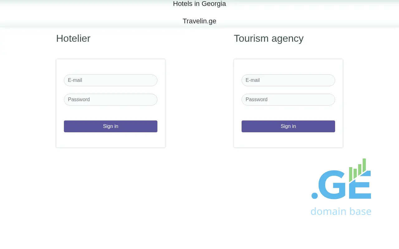 Screenshot of the site travelin.ge