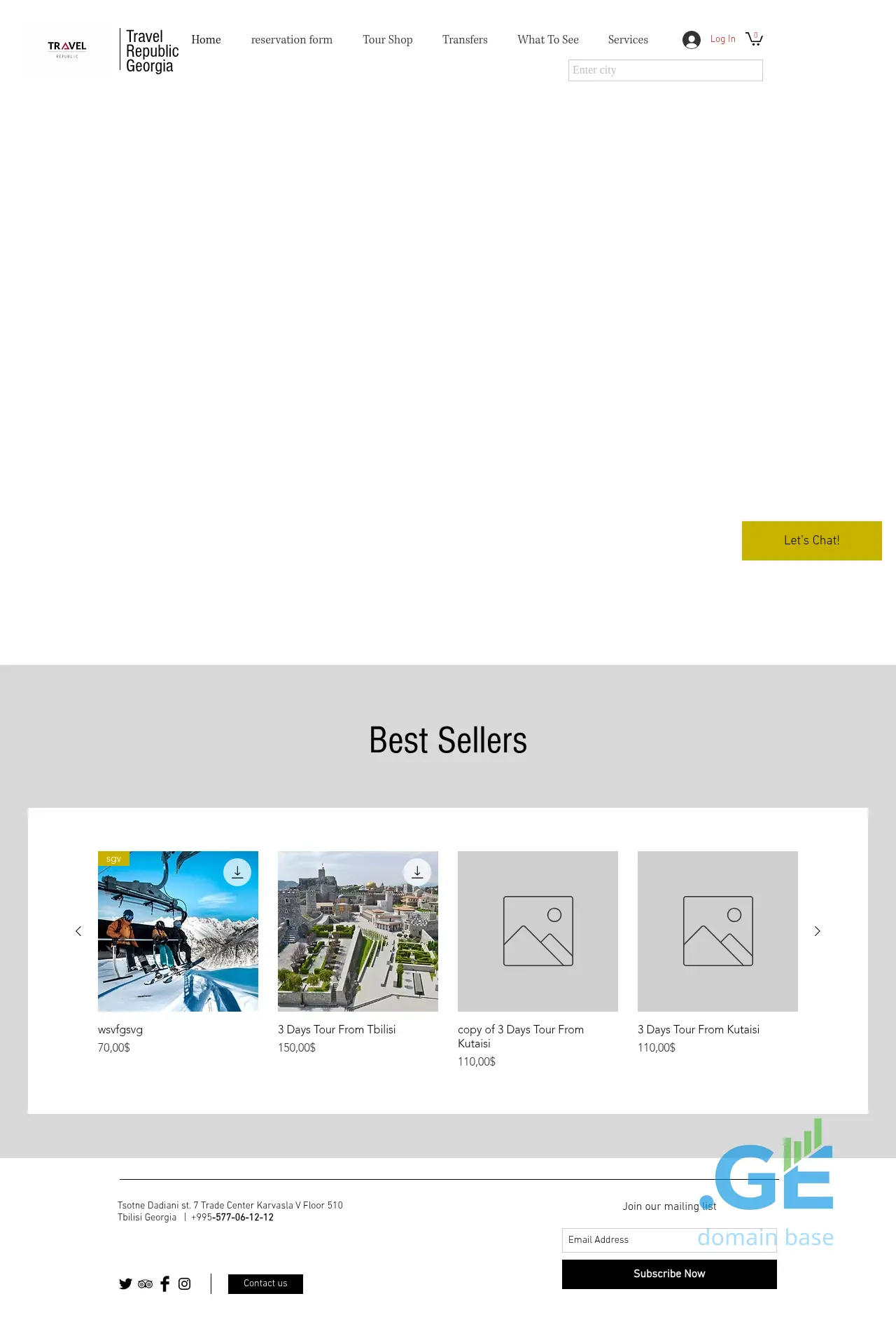 Screenshot of the site travelrepublicgeorgia.ge