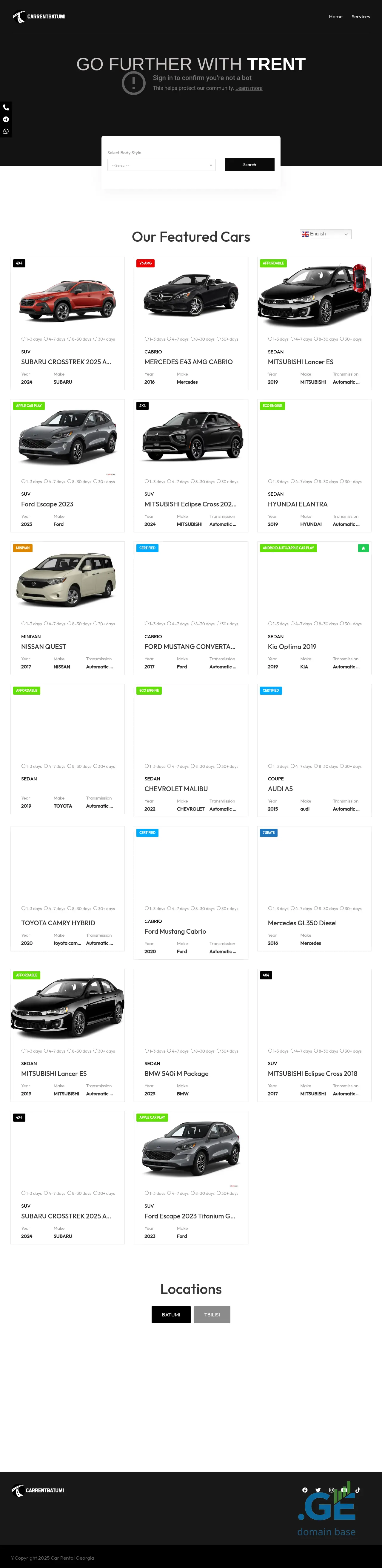 Screenshot of the site trent.ge