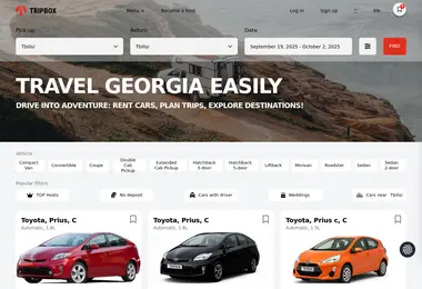Screenshot of tripbox.ge