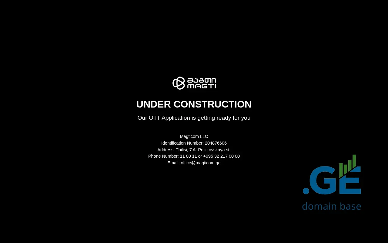 Screenshot of the site tv.ge