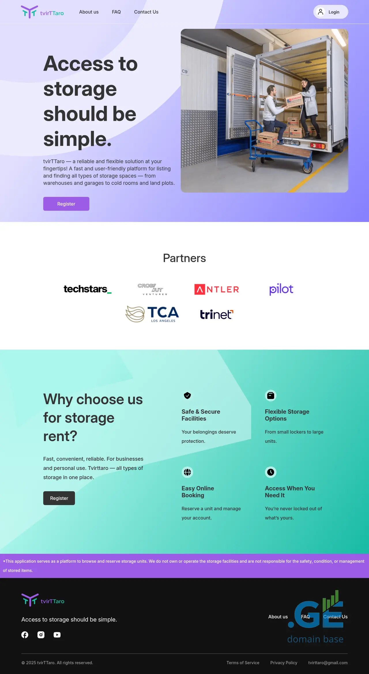 Screenshot of the site tvirttaro.ge