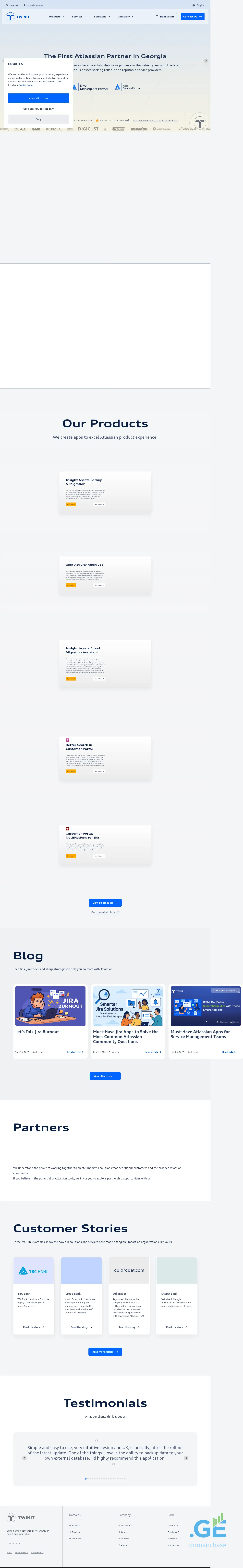 Screenshot of the site twinit.ge
