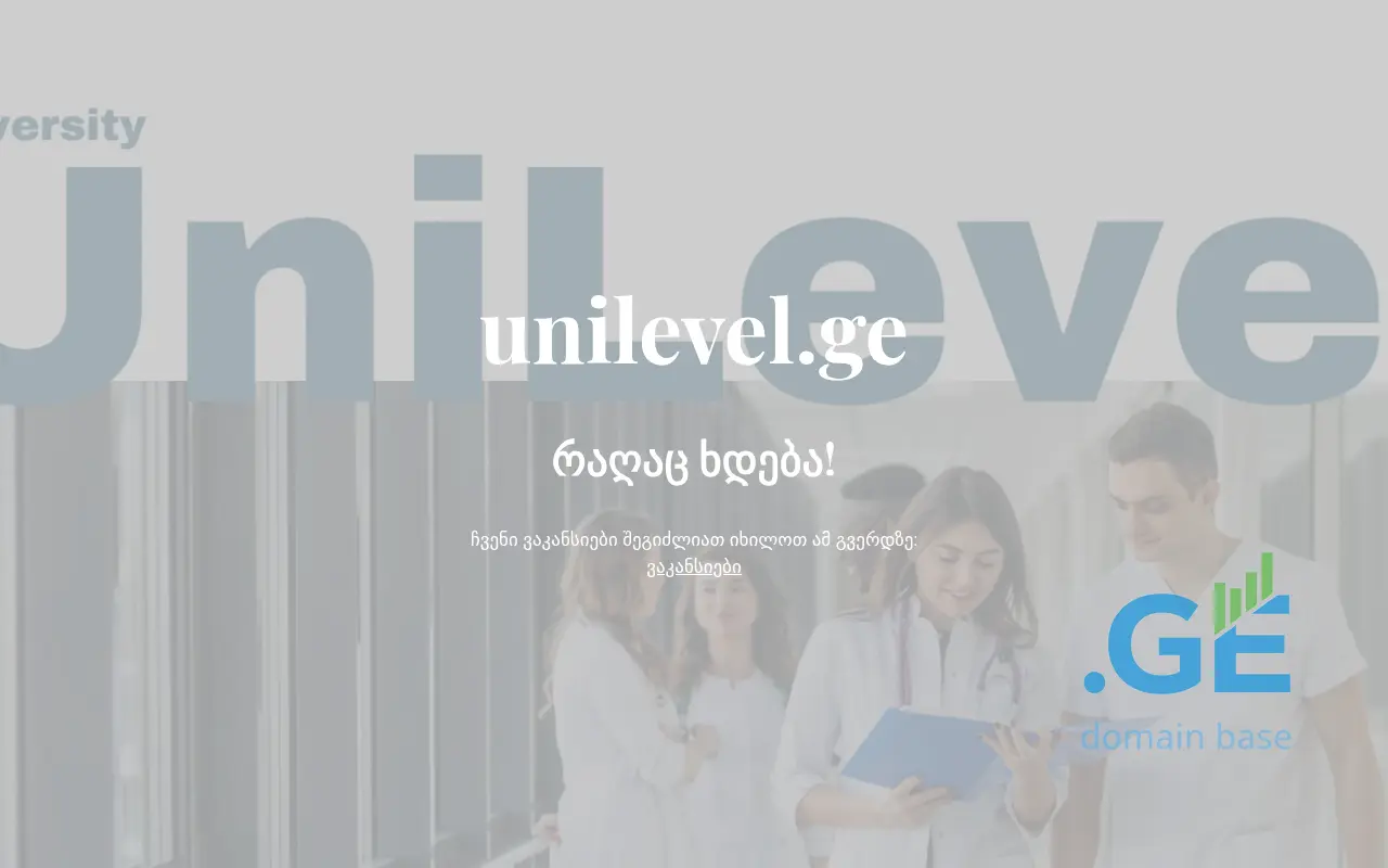 Screenshot of the site unilevel.ge