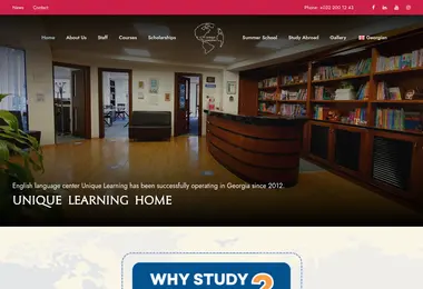 Screenshot of uniquelearning.ge