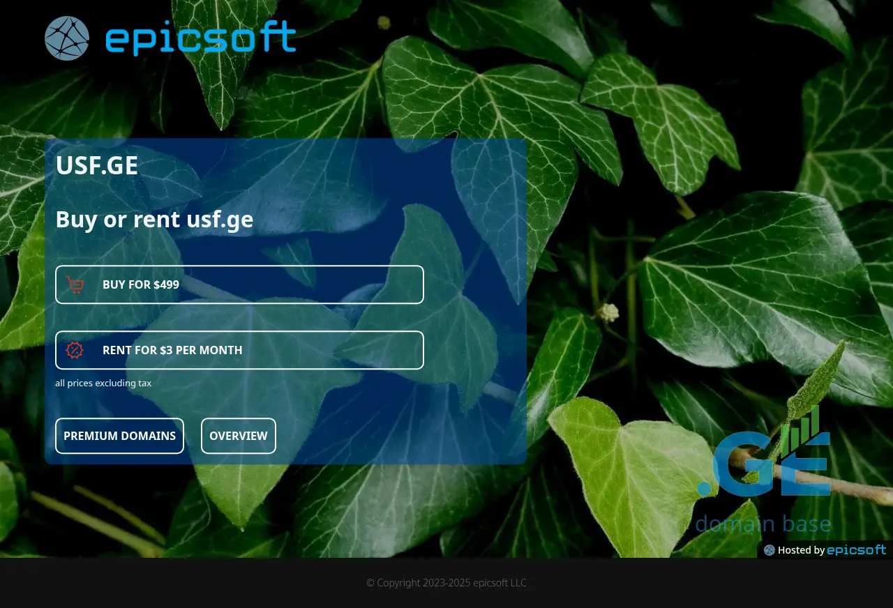 Screenshot of the site usf.ge