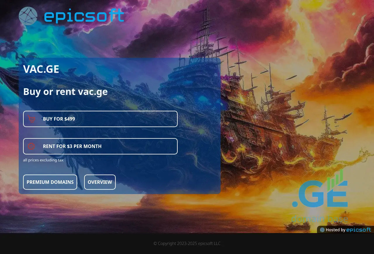 Screenshot of the site vac.ge