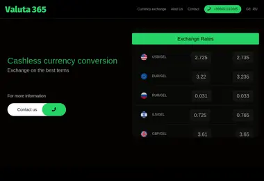 Screenshot of valuta365.ge