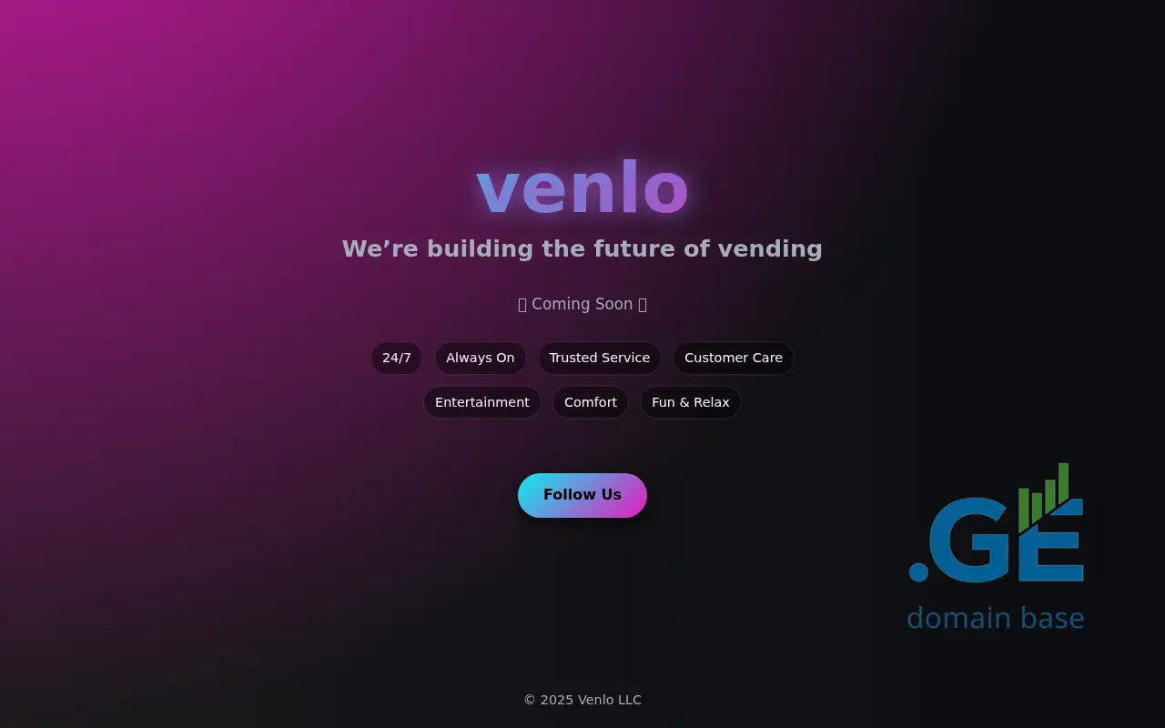 Screenshot of the site venlo.ge