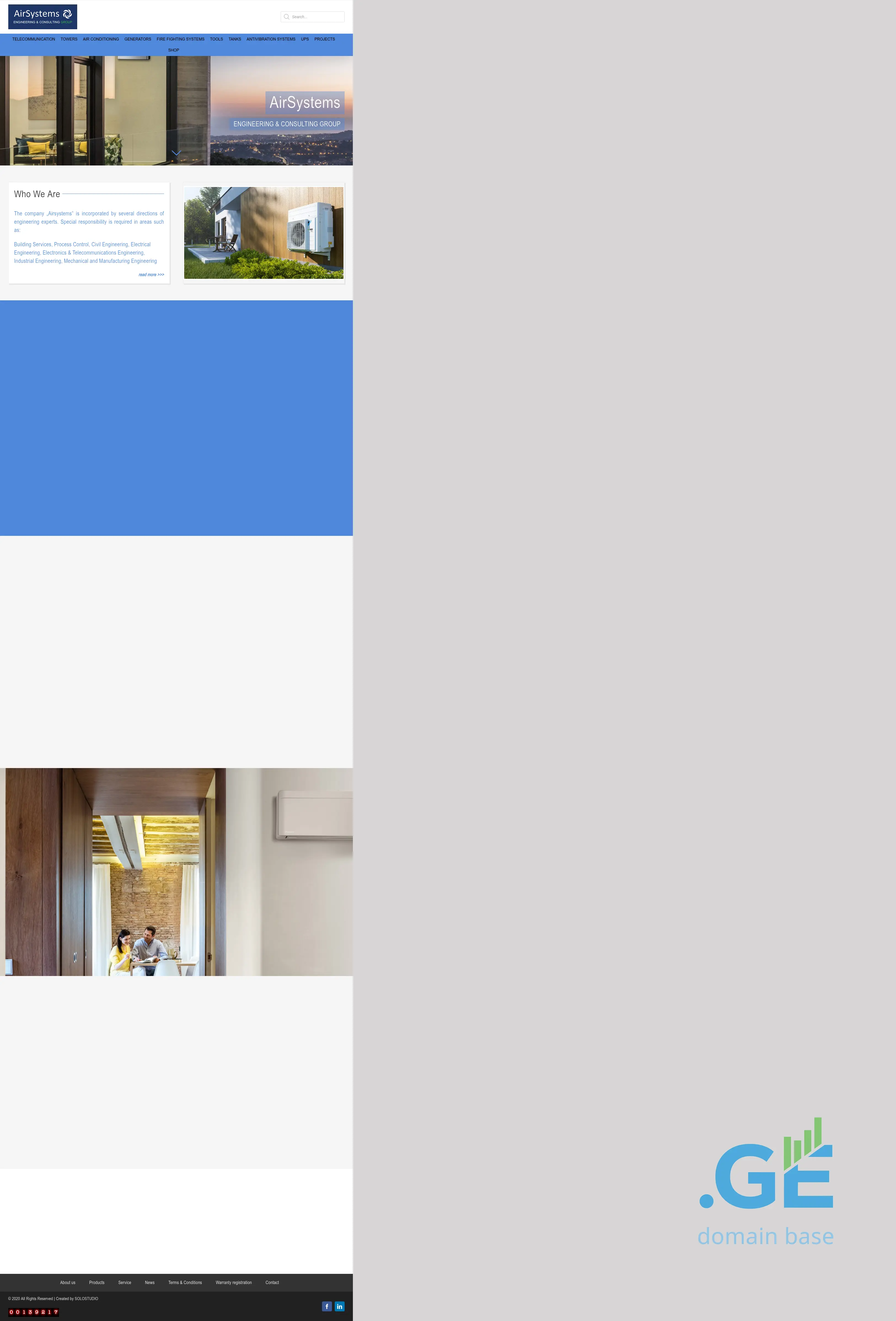 Screenshot of the site vertiv.ge