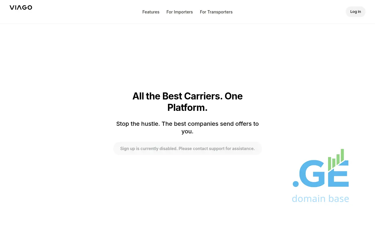Screenshot of the site viago.ge