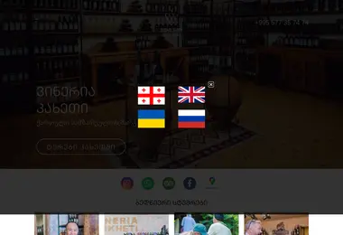 Screenshot of vineriakakheti.ge