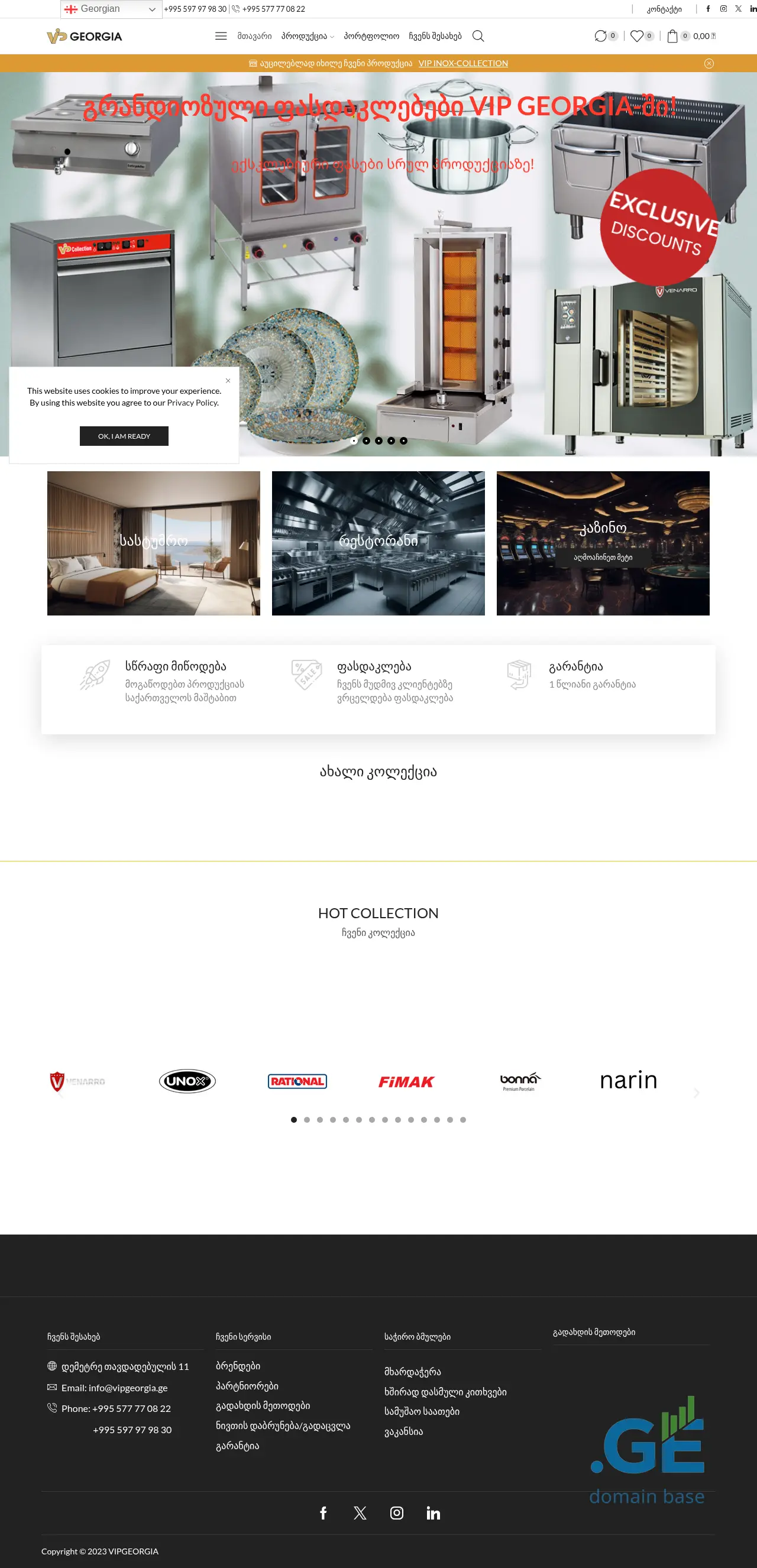 Screenshot of the site vipgeorgia.ge
