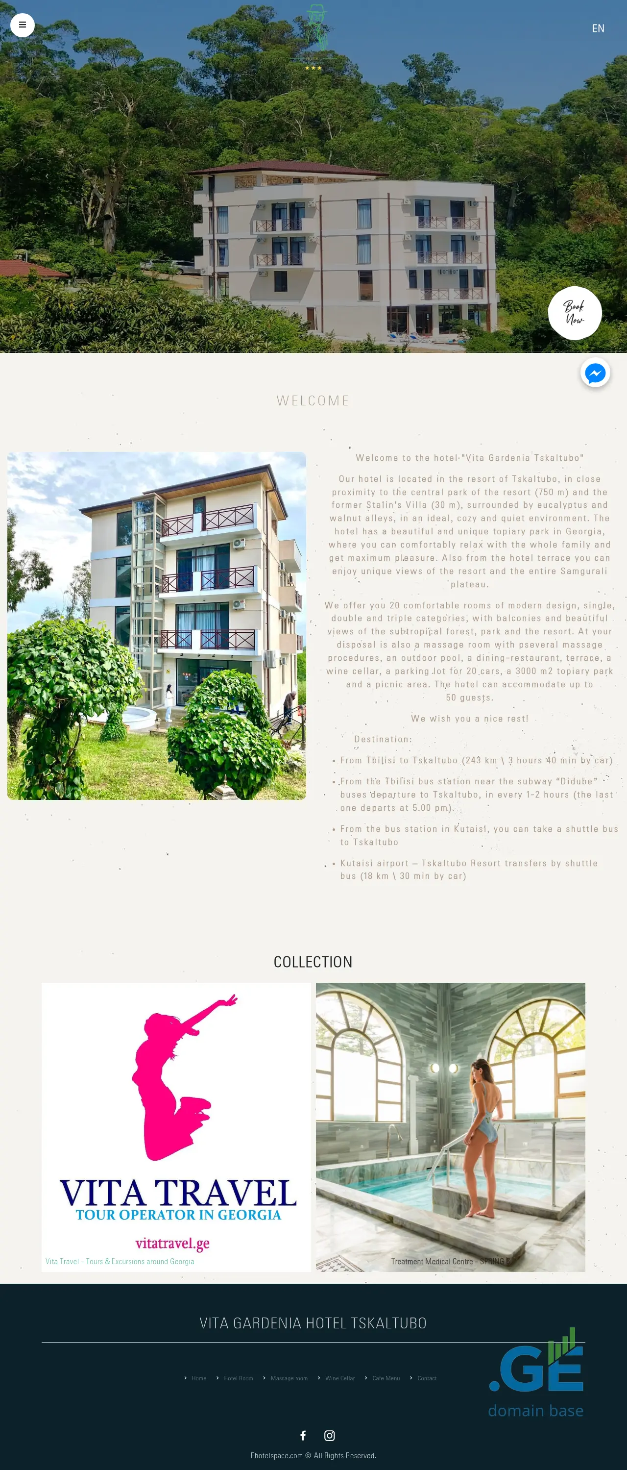 Screenshot of the site vitagardenia.ge