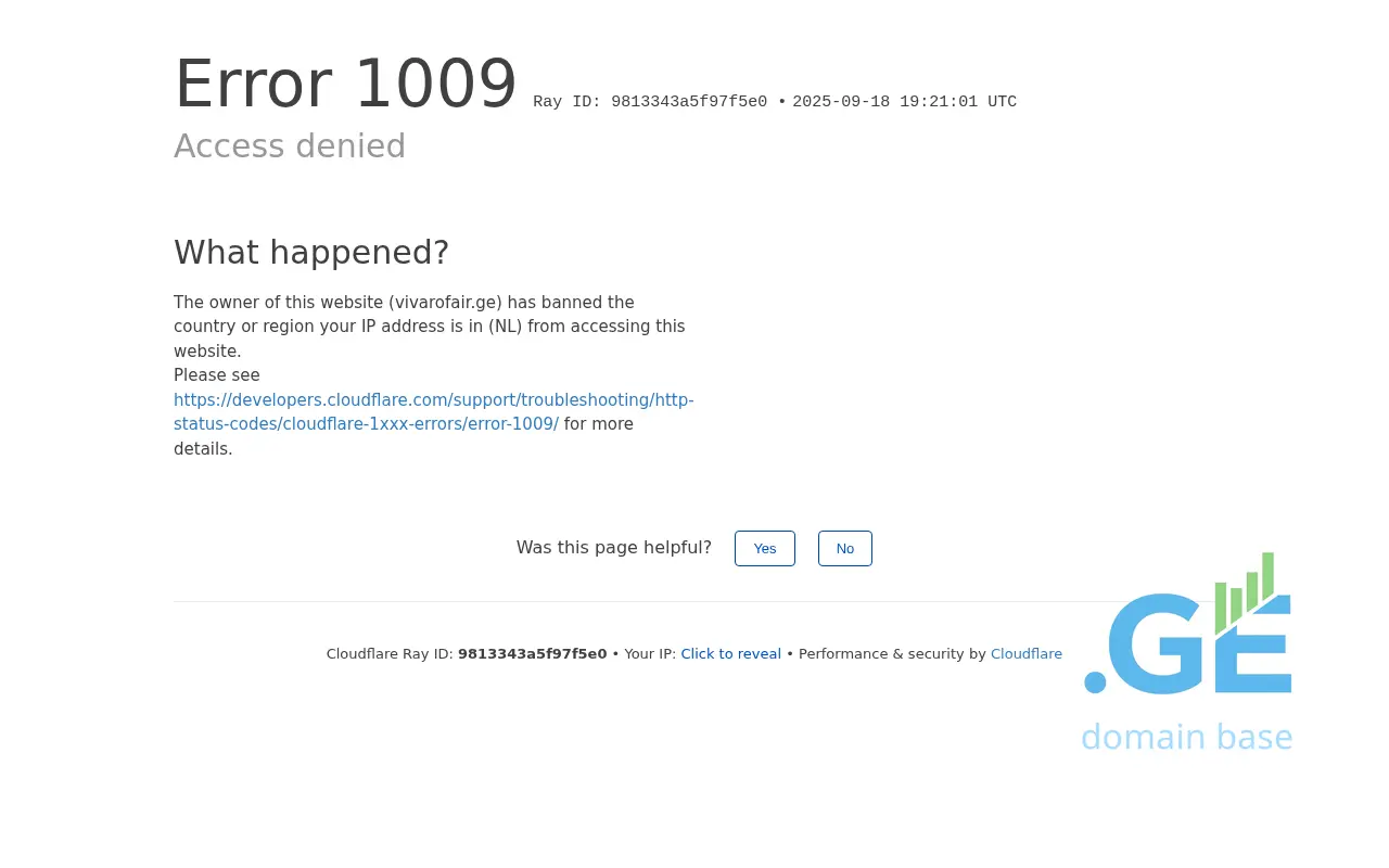 Screenshot of the site vivarofair.ge