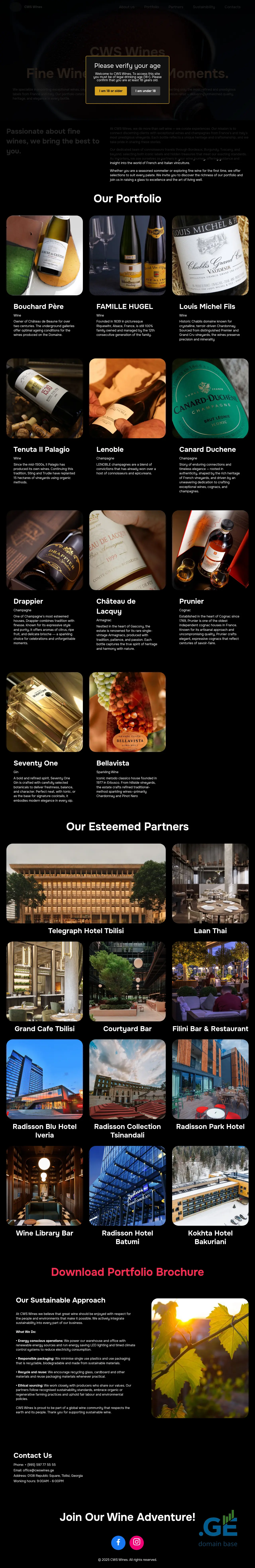 Screenshot of the site vivino.ge