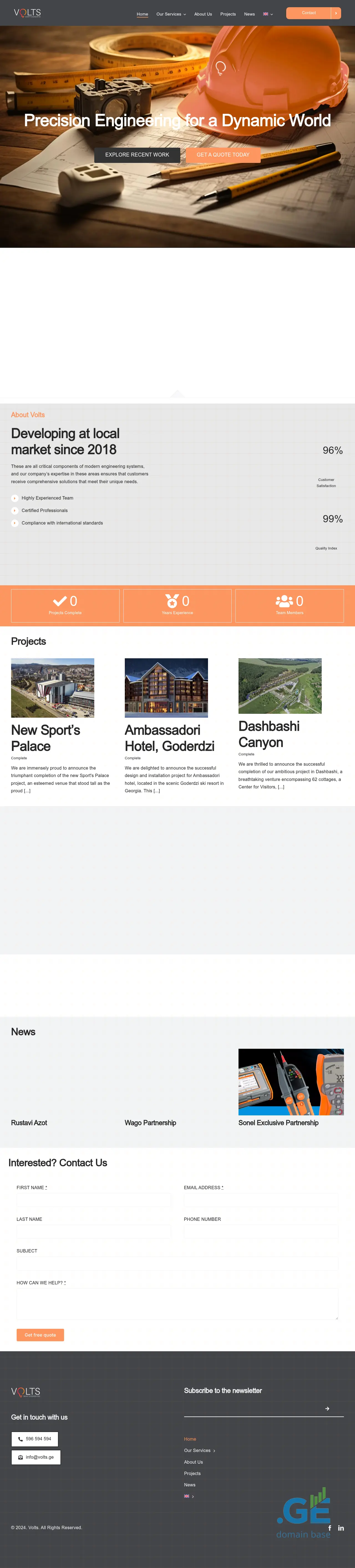 Screenshot of the site volts.ge
